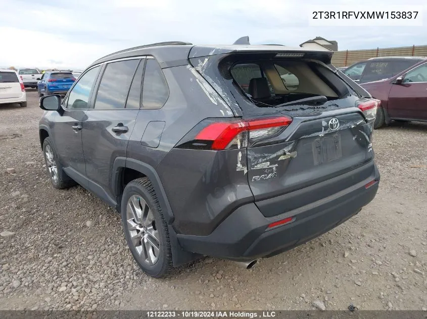 2021 Toyota Rav4 Xle/Xle Premium VIN: 2T3R1RFVXMW153837 Lot: 12122233