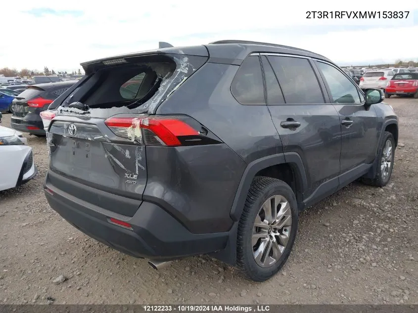 2021 Toyota Rav4 Xle/Xle Premium VIN: 2T3R1RFVXMW153837 Lot: 12122233