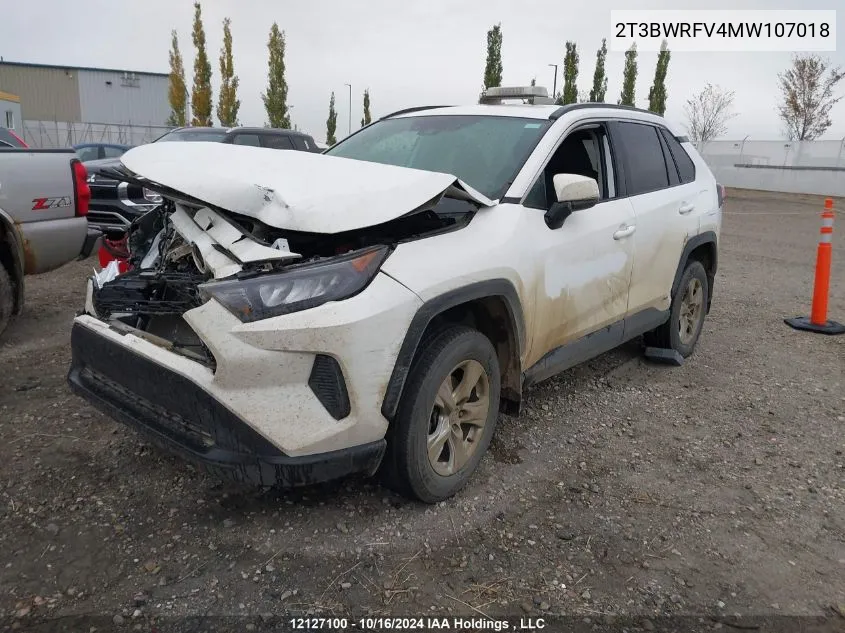 2T3BWRFV4MW107018 2021 Toyota Rav4 Le