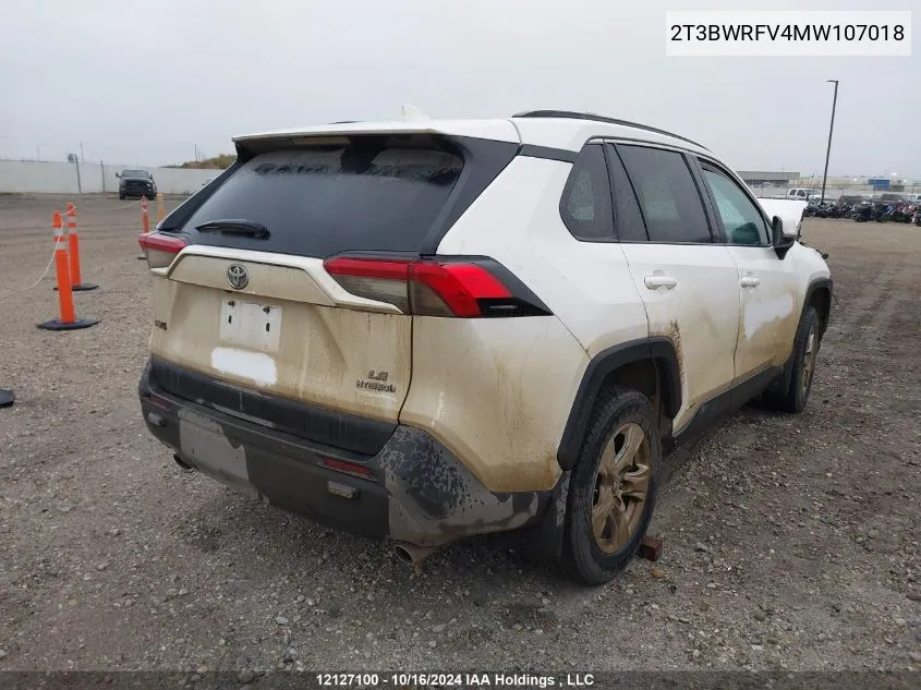 2021 Toyota Rav4 Le VIN: 2T3BWRFV4MW107018 Lot: 12127100