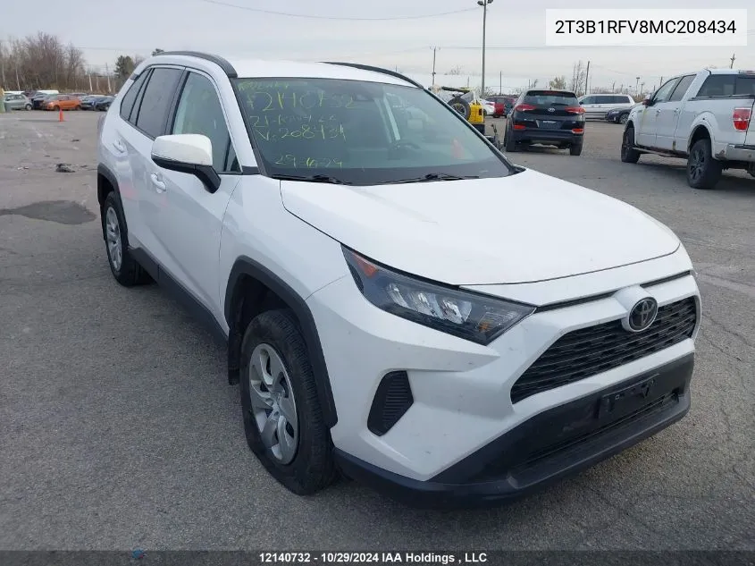 2021 Toyota Rav4 Le VIN: 2T3B1RFV8MC208434 Lot: 12140732