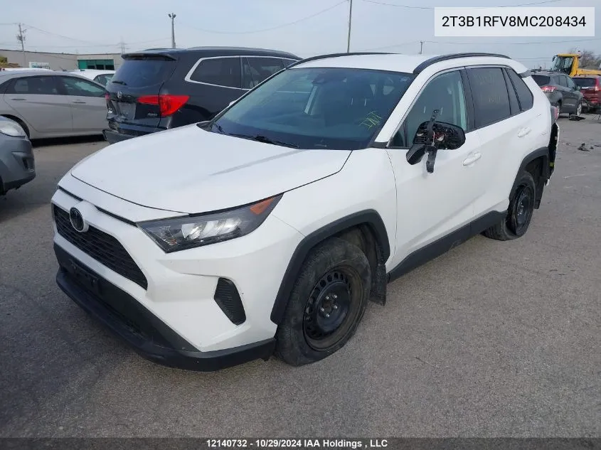 2021 Toyota Rav4 Le VIN: 2T3B1RFV8MC208434 Lot: 12140732