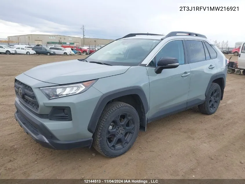 2021 Toyota Rav4 Adventure/Trd Off Road VIN: 2T3J1RFV1MW216921 Lot: 12144513