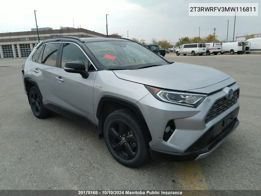 2021 Toyota Rav4 Xle VIN: 2T3RWRFV3MW116811 Lot: 20178168