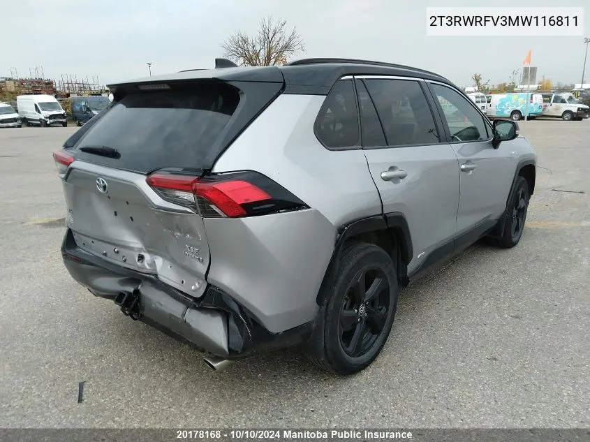 2021 Toyota Rav4 Xle VIN: 2T3RWRFV3MW116811 Lot: 20178168