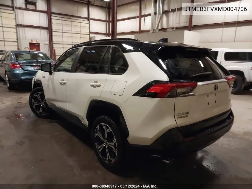 2021 Toyota Rav4 Prime Xse VIN: JTMEB3FVXMD004706 Lot: 38948917