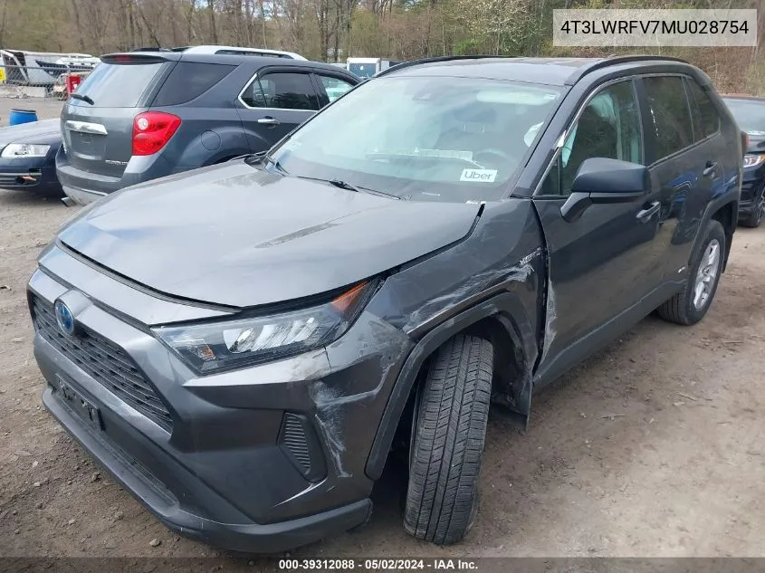 4T3LWRFV7MU028754 2021 Toyota Rav4 Le Hybrid