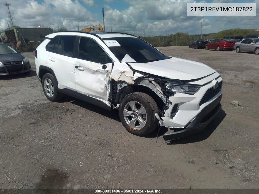 2T3P1RFV1MC187822 2021 Toyota Rav4 Xle