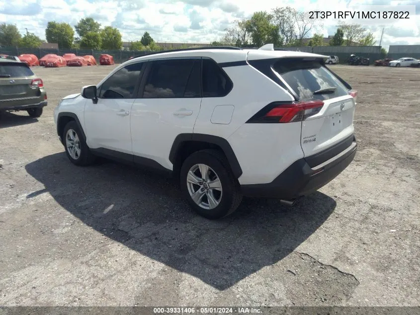 2021 Toyota Rav4 Xle VIN: 2T3P1RFV1MC187822 Lot: 39331406