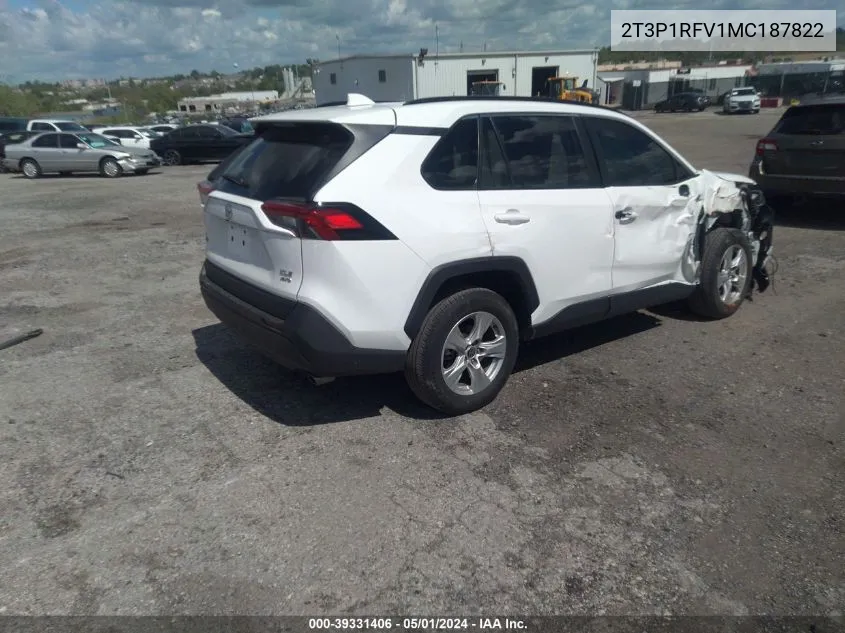 2T3P1RFV1MC187822 2021 Toyota Rav4 Xle