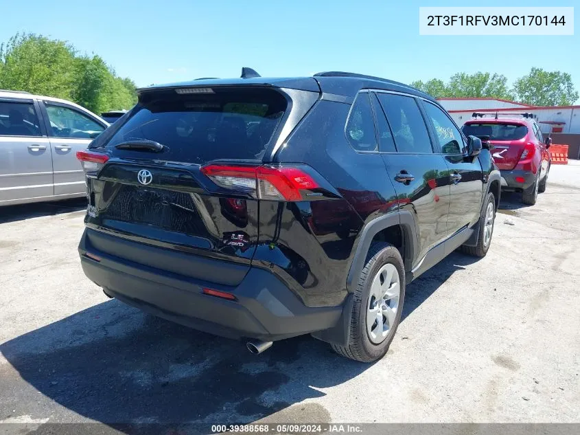 2T3F1RFV3MC170144 2021 Toyota Rav4 Le