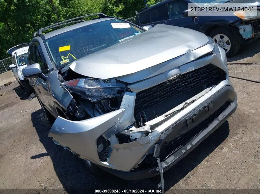 2021 Toyota Rav4 Xle VIN: 2T3P1RFV4MW184041 Lot: 39398243