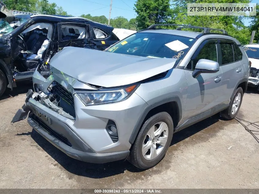 2021 Toyota Rav4 Xle VIN: 2T3P1RFV4MW184041 Lot: 39398243