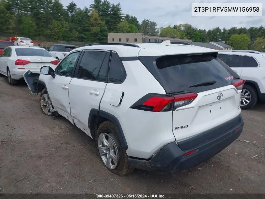 2021 Toyota Rav4 Xle VIN: 2T3P1RFV5MW156958 Lot: 39407326