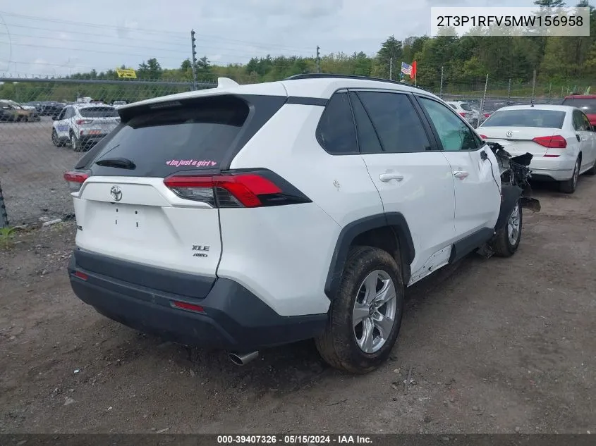 2021 Toyota Rav4 Xle VIN: 2T3P1RFV5MW156958 Lot: 39407326