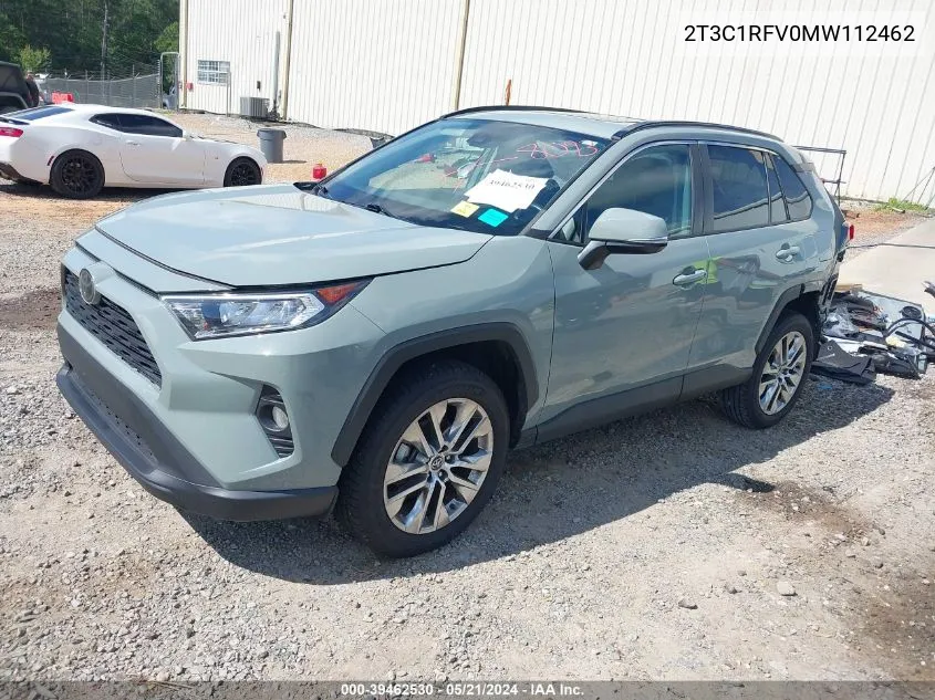 2021 Toyota Rav4 Xle Premium VIN: 2T3C1RFV0MW112462 Lot: 39462530