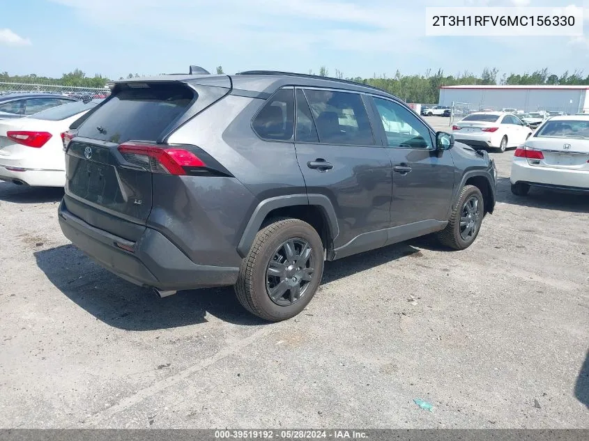 2021 Toyota Rav4 Le VIN: 2T3H1RFV6MC156330 Lot: 39519192