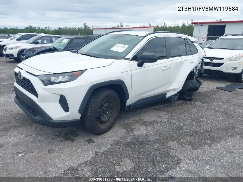 2021 Toyota Rav4 Le VIN: 2T3H1RFV8MW119584 Lot: 39651238