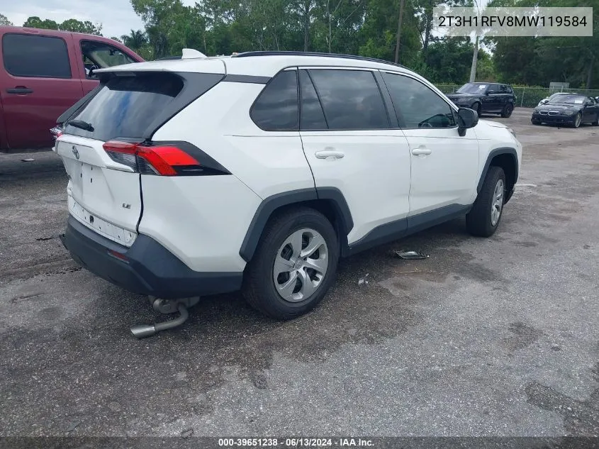 2T3H1RFV8MW119584 2021 Toyota Rav4 Le