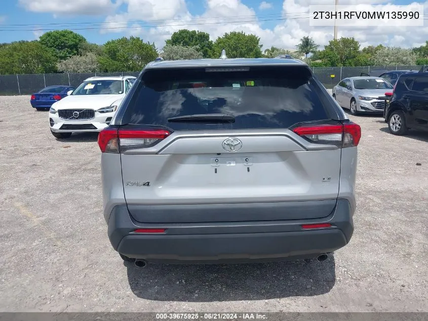 2021 Toyota Rav4 Le VIN: 2T3H1RFV0MW135990 Lot: 39675925