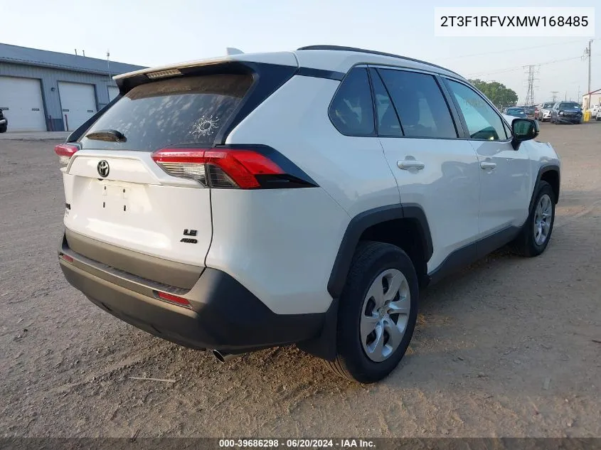 2021 Toyota Rav4 Le VIN: 2T3F1RFVXMW168485 Lot: 39686298