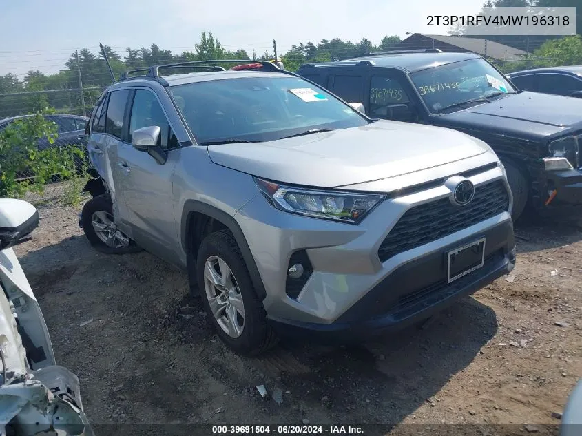 2021 Toyota Rav4 Xle VIN: 2T3P1RFV4MW196318 Lot: 39691504