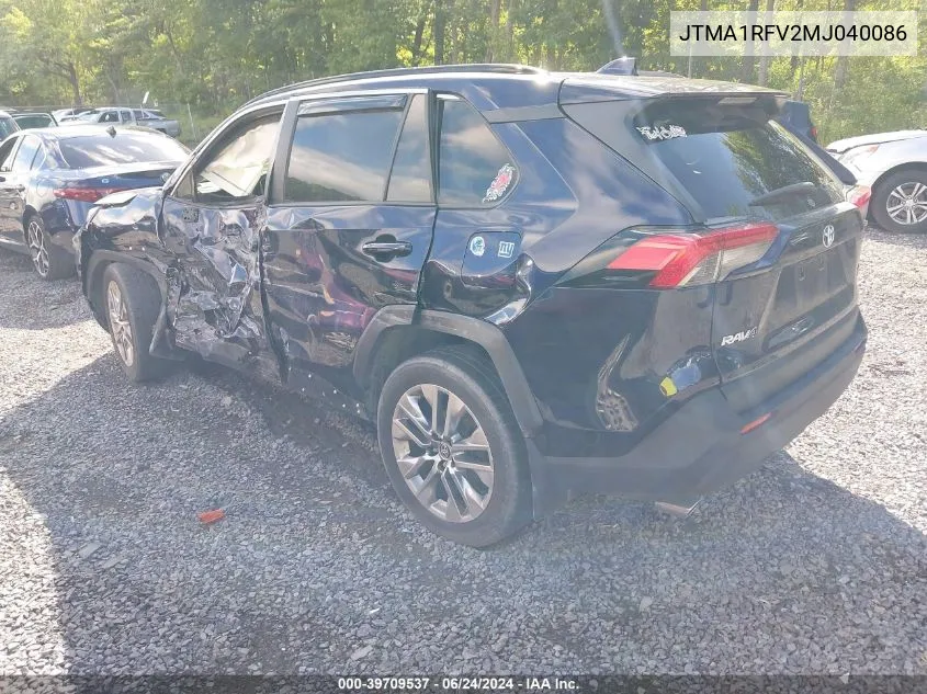 JTMA1RFV2MJ040086 2021 Toyota Rav4 Xle Premium