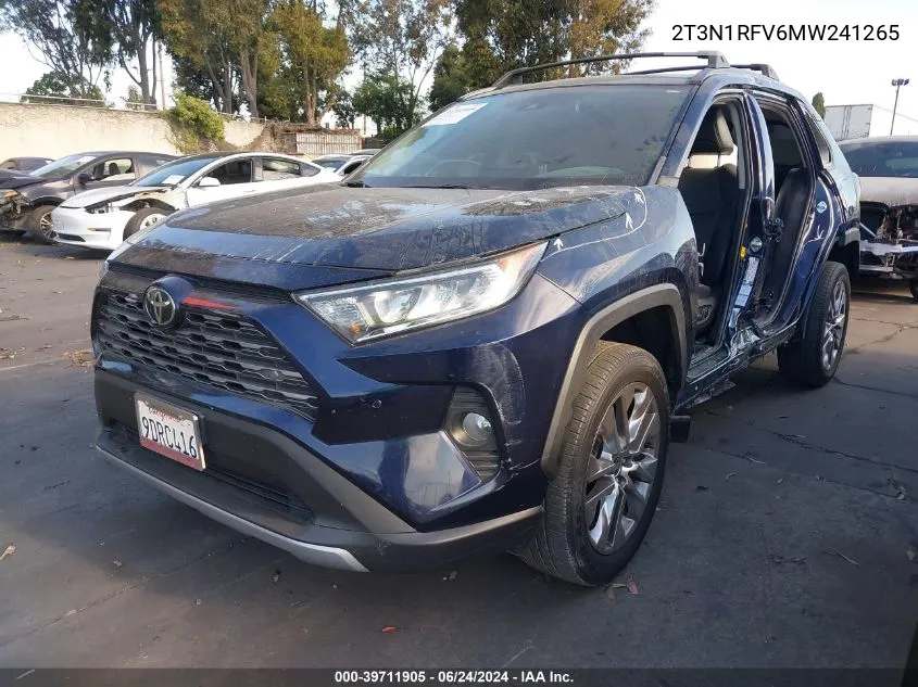 2021 Toyota Rav4 Limited VIN: 2T3N1RFV6MW241265 Lot: 39711905