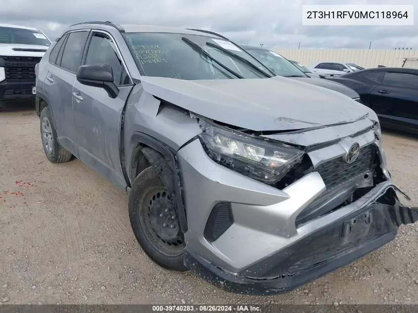 2T3H1RFV0MC118964 2021 Toyota Rav4 Le