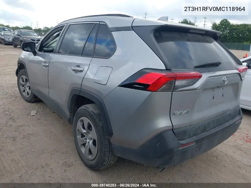 2T3H1RFV0MC118964 2021 Toyota Rav4 Le