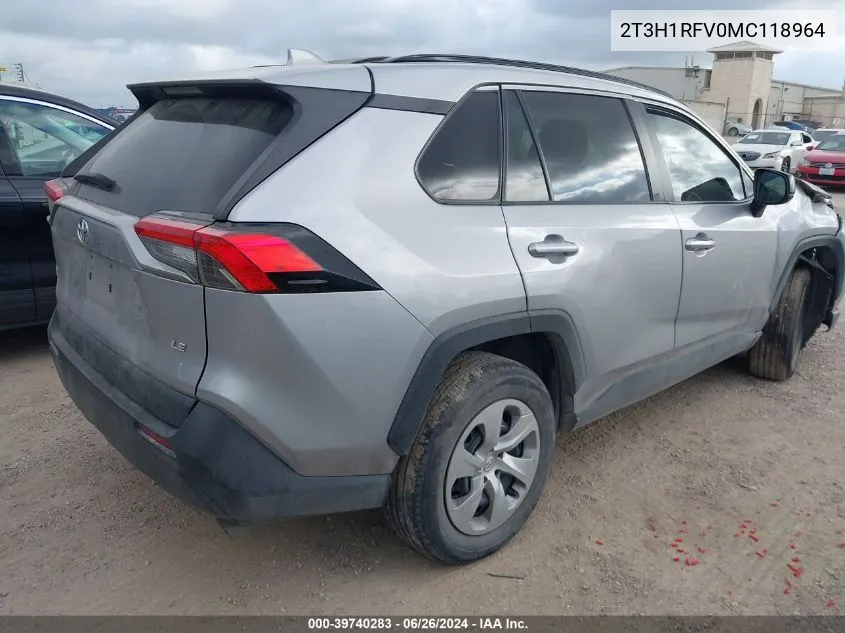 2T3H1RFV0MC118964 2021 Toyota Rav4 Le