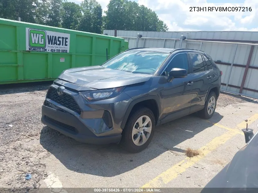 2021 Toyota Rav4 Le VIN: 2T3H1RFV8MC097216 Lot: 39758426