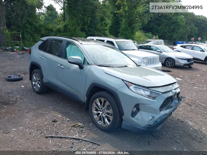 2021 Toyota Rav4 Xle Premium VIN: 2T3A1RFV3MW204995 Lot: 39764955