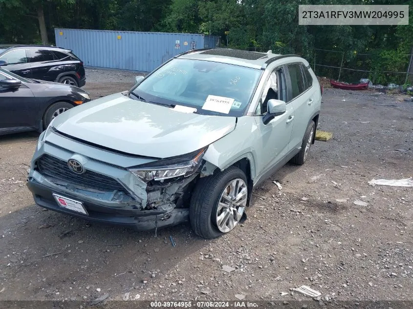 2T3A1RFV3MW204995 2021 Toyota Rav4 Xle Premium