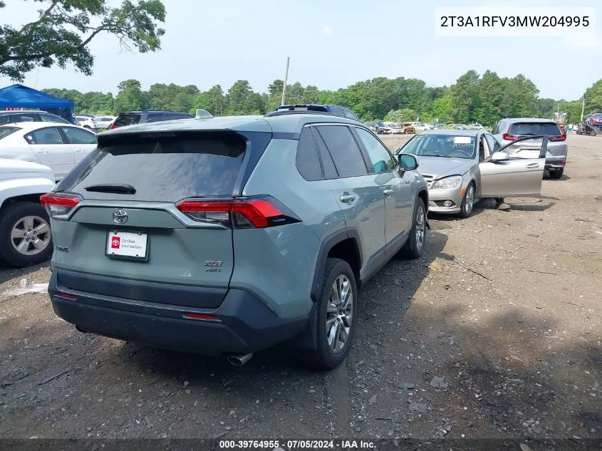 2021 Toyota Rav4 Xle Premium VIN: 2T3A1RFV3MW204995 Lot: 39764955