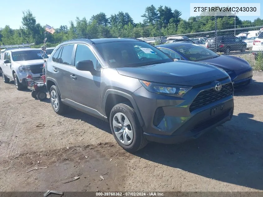 2T3F1RFV3MC243030 2021 Toyota Rav4 Le