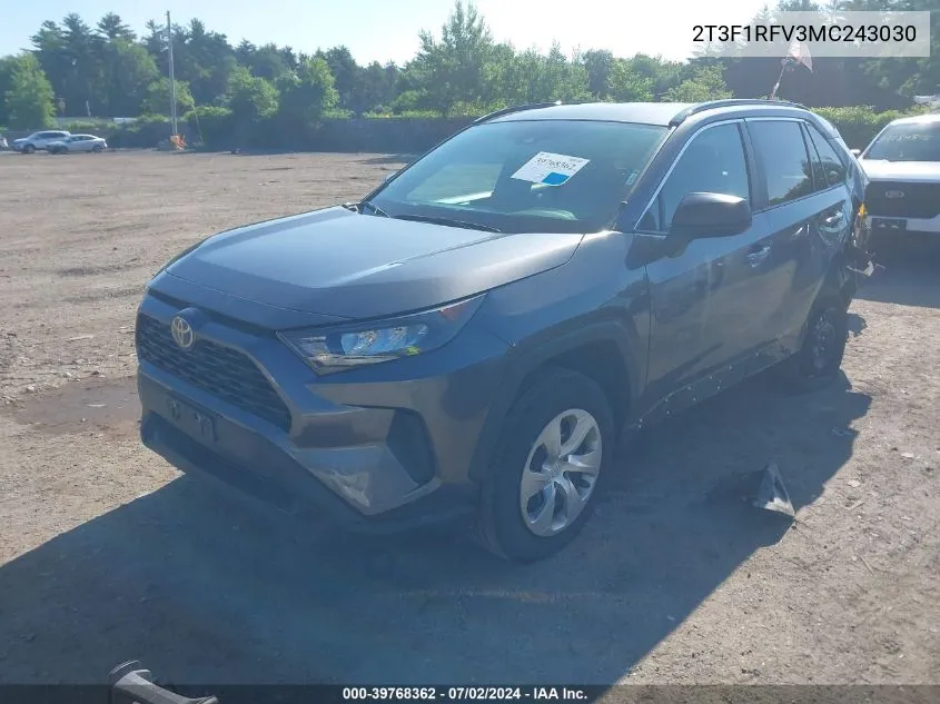 2021 Toyota Rav4 Le VIN: 2T3F1RFV3MC243030 Lot: 39768362