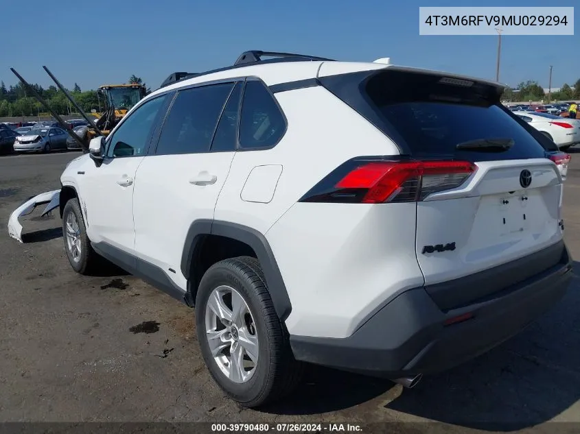 2021 Toyota Rav4 Hybrid Le VIN: 4T3M6RFV9MU029294 Lot: 39790480