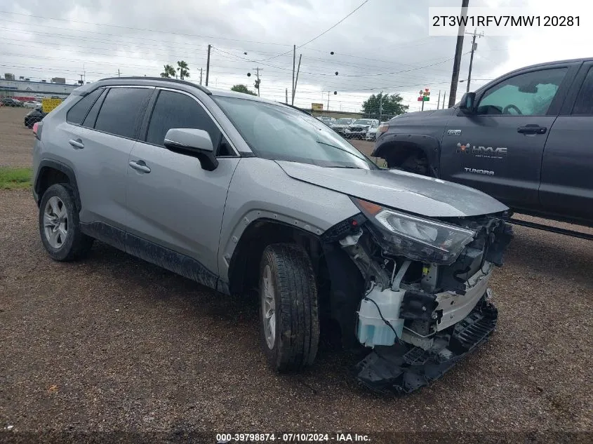 2021 Toyota Rav4 Xle VIN: 2T3W1RFV7MW120281 Lot: 39798874