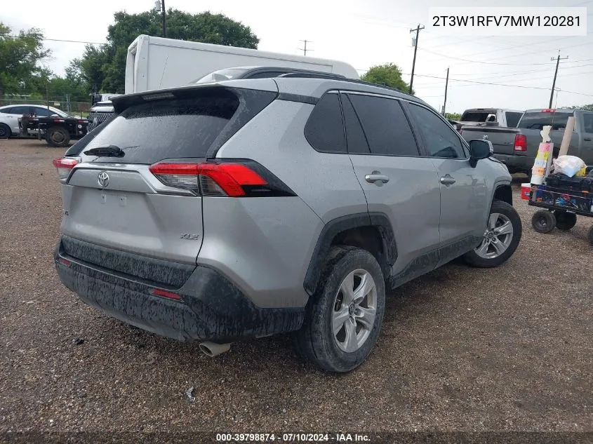 2T3W1RFV7MW120281 2021 Toyota Rav4 Xle