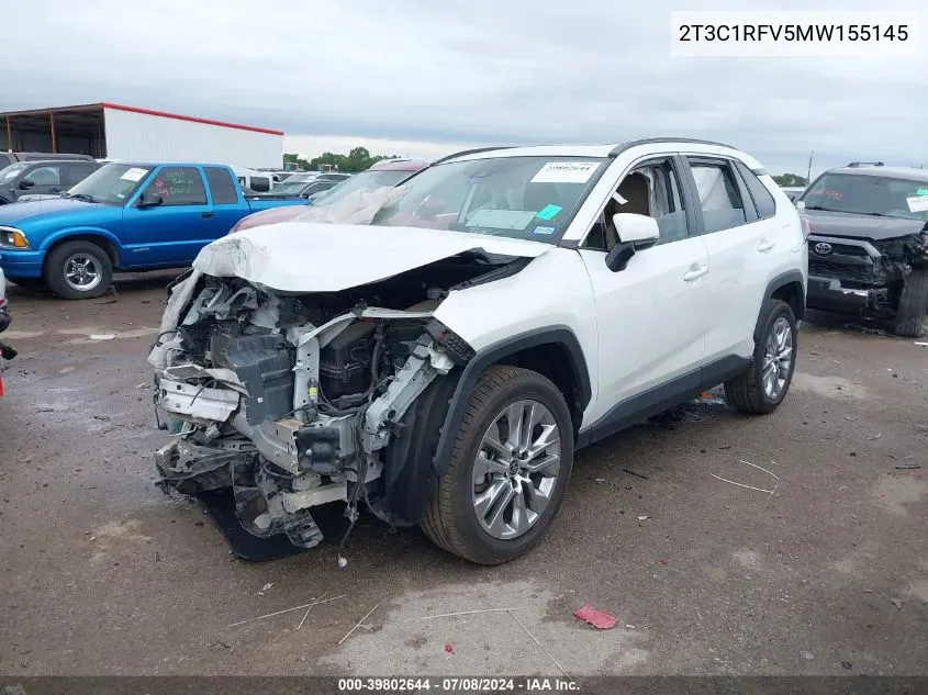 2T3C1RFV5MW155145 2021 Toyota Rav4 Xle Premium