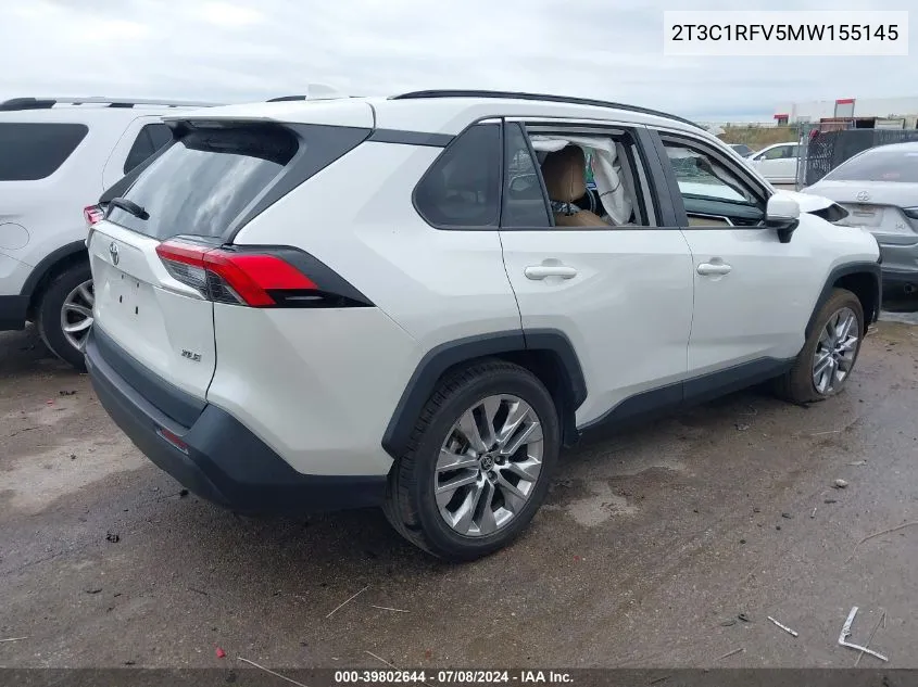 2T3C1RFV5MW155145 2021 Toyota Rav4 Xle Premium