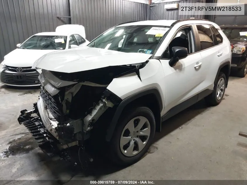 2T3F1RFV5MW218533 2021 Toyota Rav4 Le