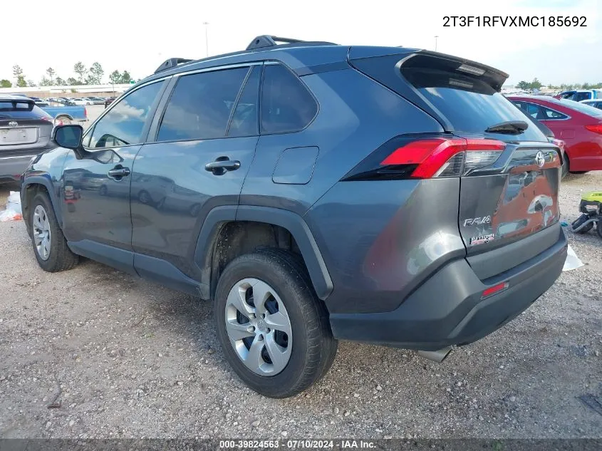 2021 Toyota Rav4 Le VIN: 2T3F1RFVXMC185692 Lot: 39824563