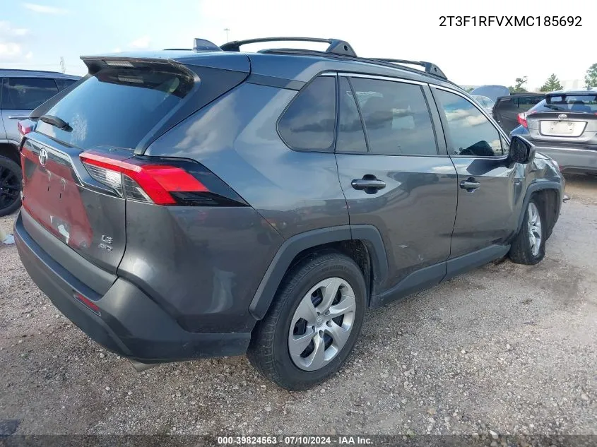 2021 Toyota Rav4 Le VIN: 2T3F1RFVXMC185692 Lot: 39824563