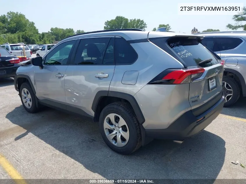 2021 Toyota Rav4 Le VIN: 2T3F1RFVXMW163951 Lot: 39836659