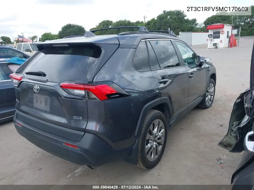 2021 Toyota Rav4 Xle Premium VIN: 2T3C1RFV5MC170603 Lot: 39840429