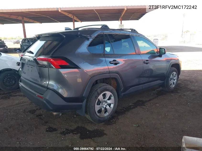 2T3F1RFV2MC172242 2021 Toyota Rav4 Le