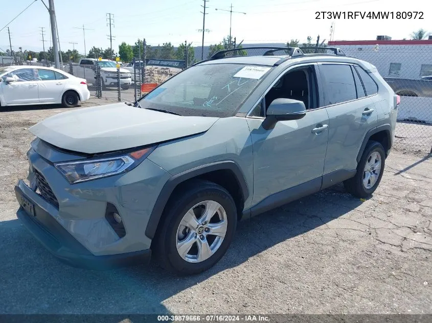 2T3W1RFV4MW180972 2021 Toyota Rav4 Xle