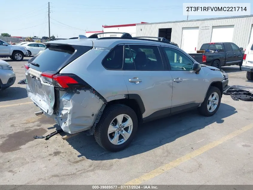 2T3F1RFV0MC221714 2021 Toyota Rav4 Le